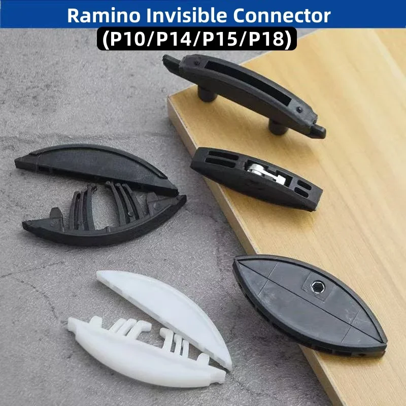 50PCS P10 P18 Ramino Invisible Connector  Fastener Fixed Plate Furniture  Laminate P10 P18 Disassembly Parts Slotting Machine
