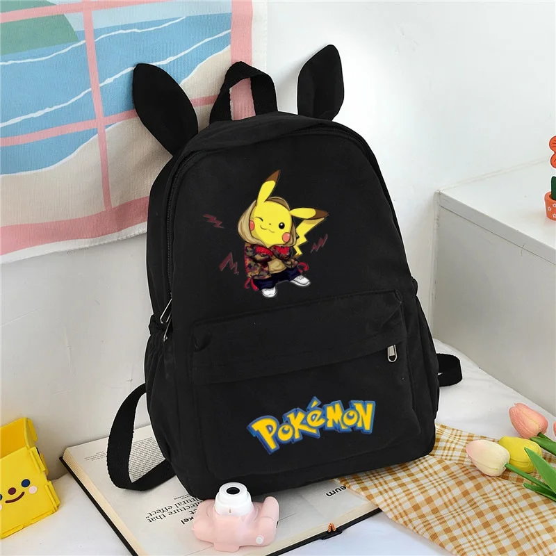 New Pokemon Backpack Anime Cute Pikachu Lightweight Spine Protection Children Student School Supplie Schoolbag Gifts