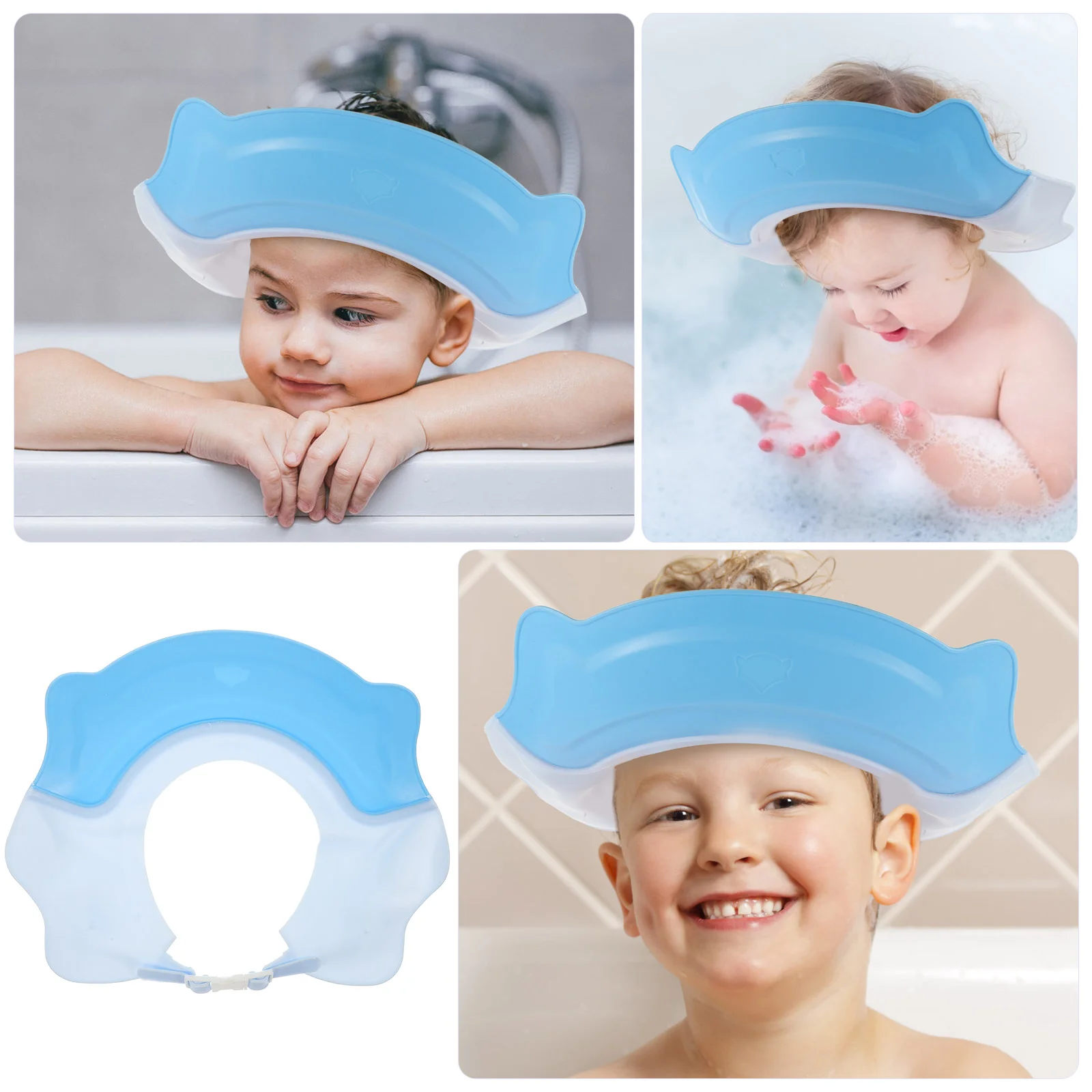 Hats Children's Shampoo Cap Baby Bath Waterproof Hair Wash Shower Kids Cartoon Blue Adorable Bathing Infant Washing