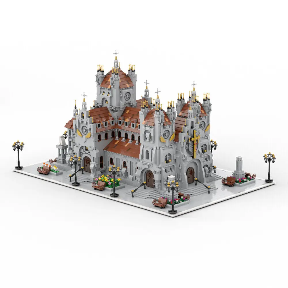 

Historic Church Modular Building Large Architecture 11358 Pieces MOC Build