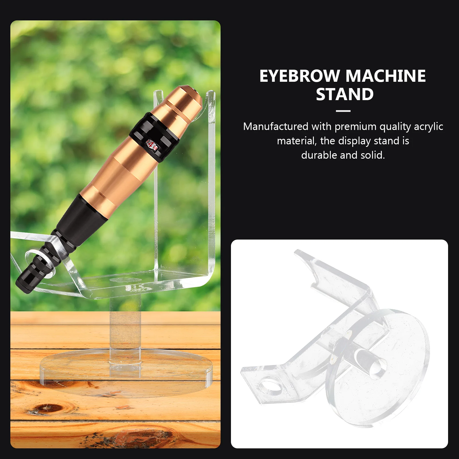 

1Pcs Transparent Acrylic Storage Rack Multi-Functional Display Stand Tattoo Machine Eyebrow Pen Holder Desktop Display
