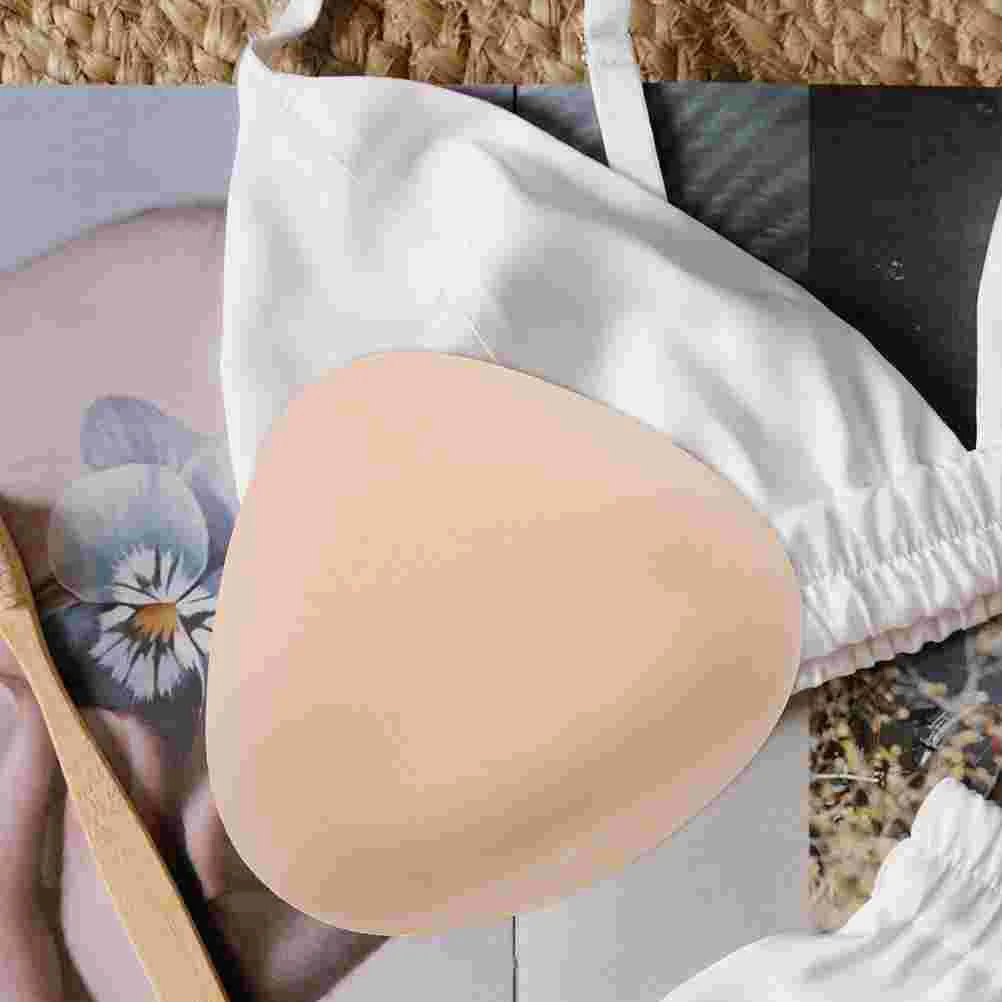 2 Pcs Prosthetic Breast Triangular Sponge Women\'s Miss Bras Bralette Pads Mastectomy Prosthesis