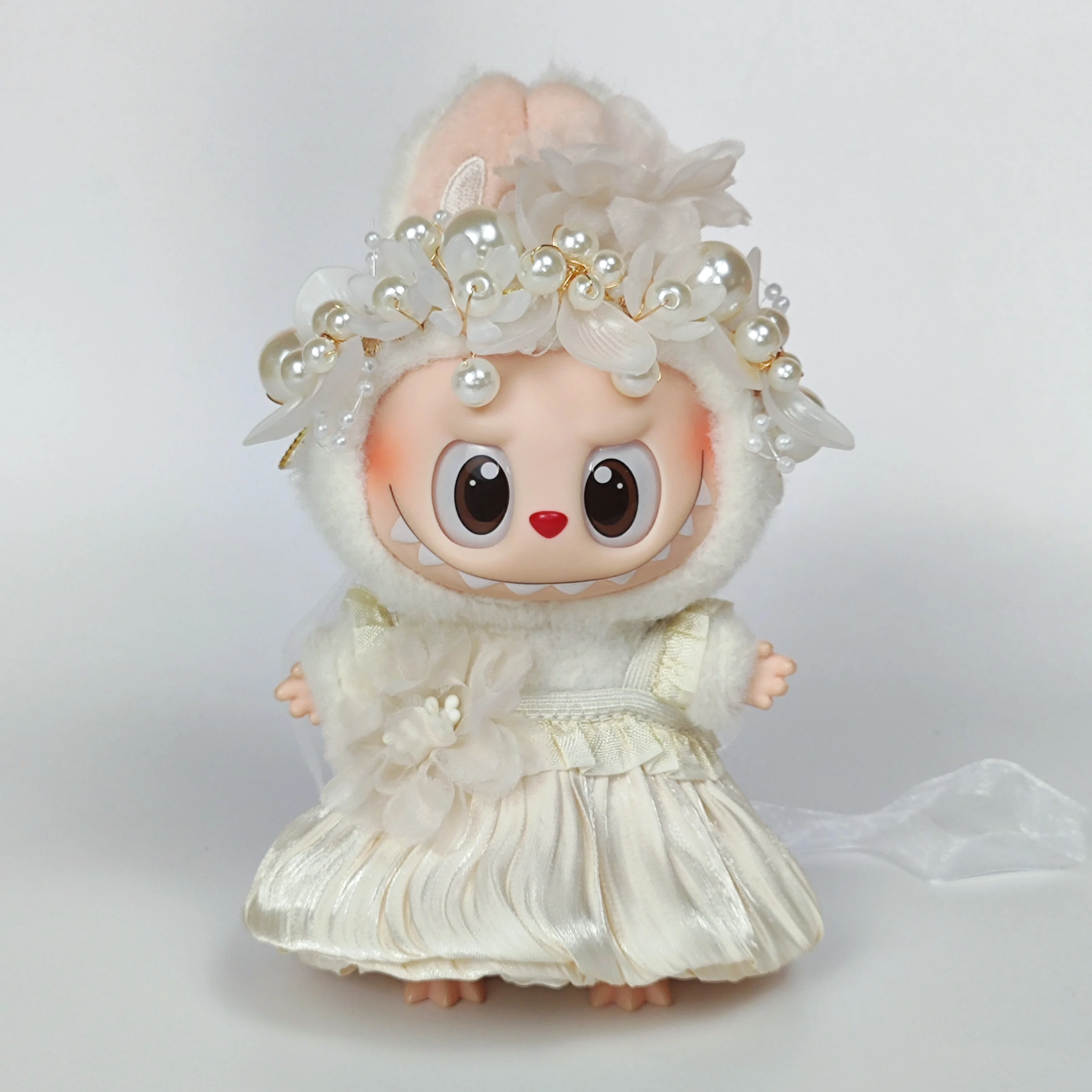 

Labubu Clothes Fashion Gothic Style Skirt For Labubu Doll Clothes Pendant Little Devil Angel 15/17cm Plush Doll Universal