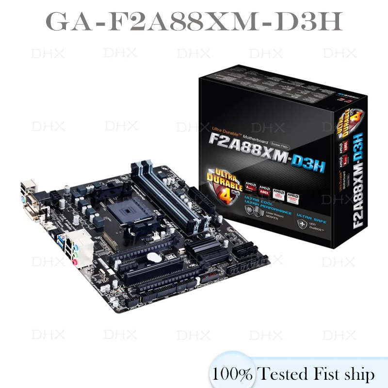 For GIGABYTE GA-F2A88XM-D3H Motherboard A88X 64GB Socket FM2/FM2+ DDR3 Micro ATX Mainboard 100% Tested Be Shipp Quickly DH