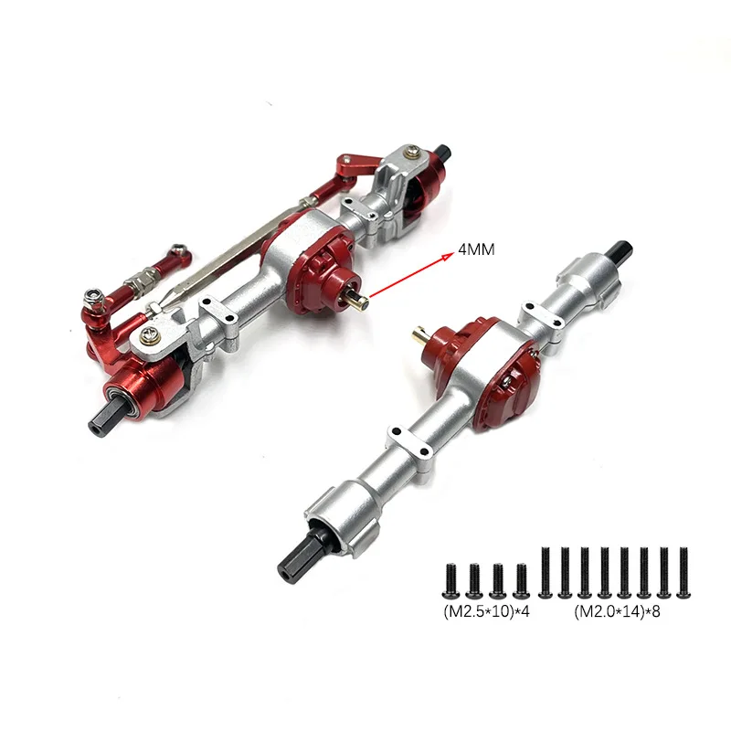 สำหรับ MN78 MN82เพลาหน้าและหลังโลหะพร้อมปลอกเพลาขนาด3มม. ถึง4มม. 1/12 mobil RC