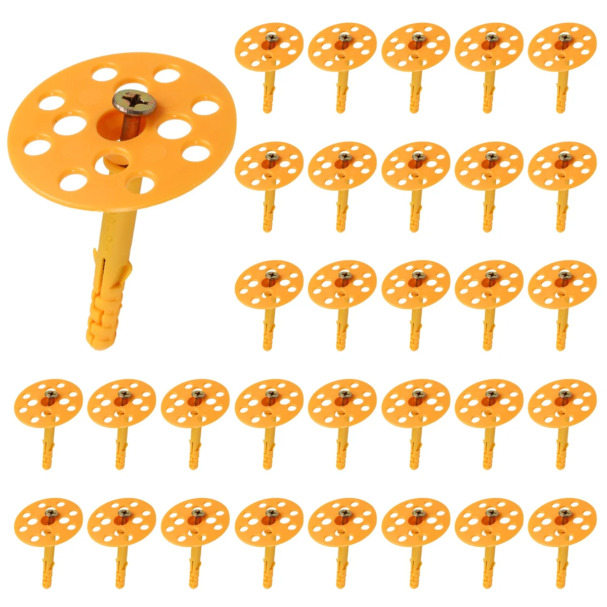 

A002 50pcs Self-Tapping Screws Kit Expansion Screws Tips Wall Anchors and Screws for Drywall M8x60