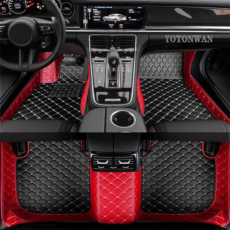 

Color Stitching Custom Leather Car Mat 100% For Peugeot All Model 4008 RCZ 308 408 508 301 3008 206 307 207 2008 AutoAccessories