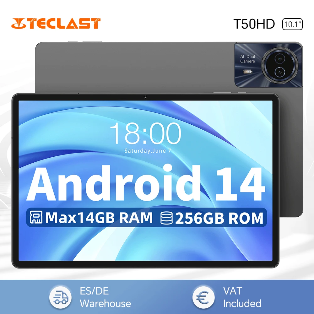 Teclast T50HD – RAM 14GB / 256GB / 11インチ Teclast T50HD Android 14 Tablet, 11