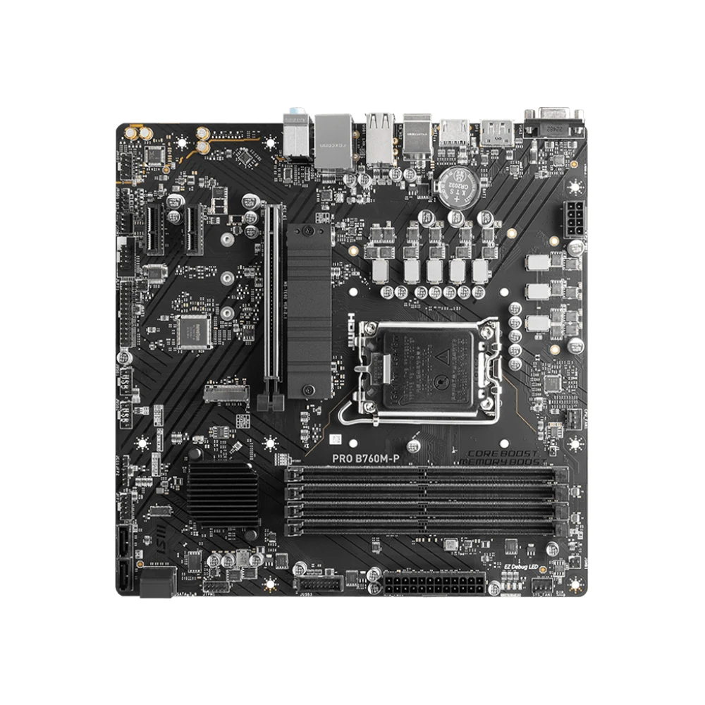 MSI PRO B760M-P اللوحة LGA 1700 دعم i9-14900KS i7-14700KF i5-12400F وحدة المعالجة المركزية 4xDDR5 6800MHz 128GB M.2 PCle 4.0 mATX HDMI VGA
