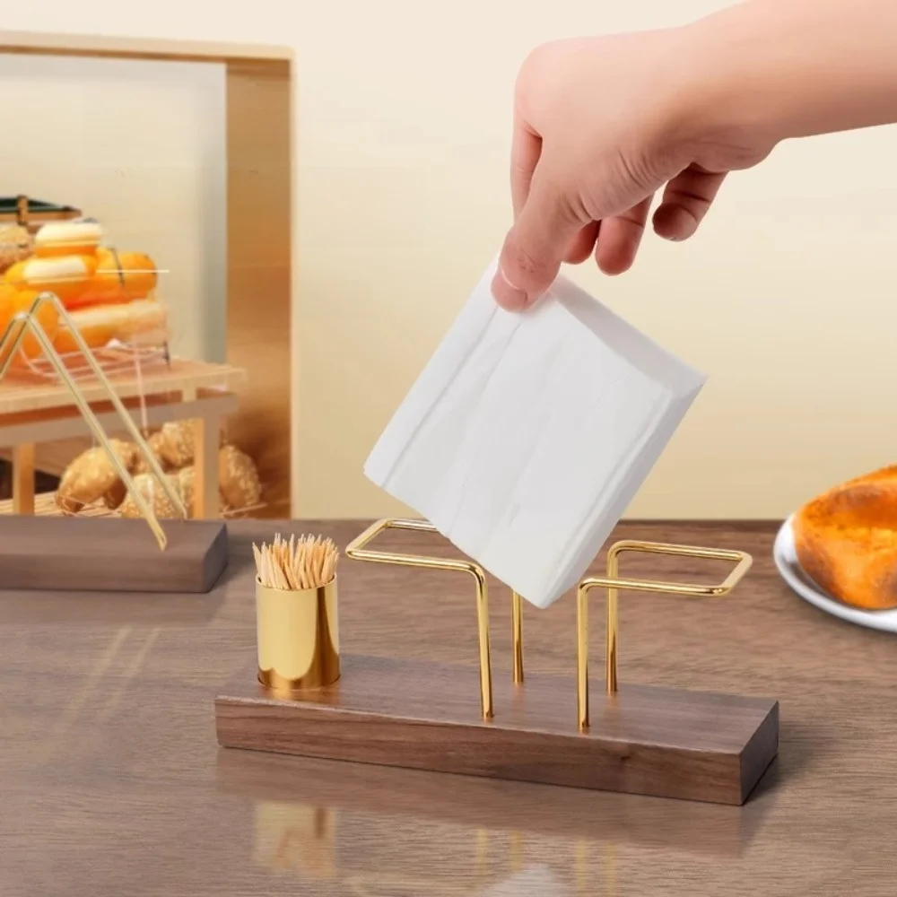 New Wood Tissue Holder Elegant Creative Design Toothpick Box Multifunction Napkin Holder Dining Table