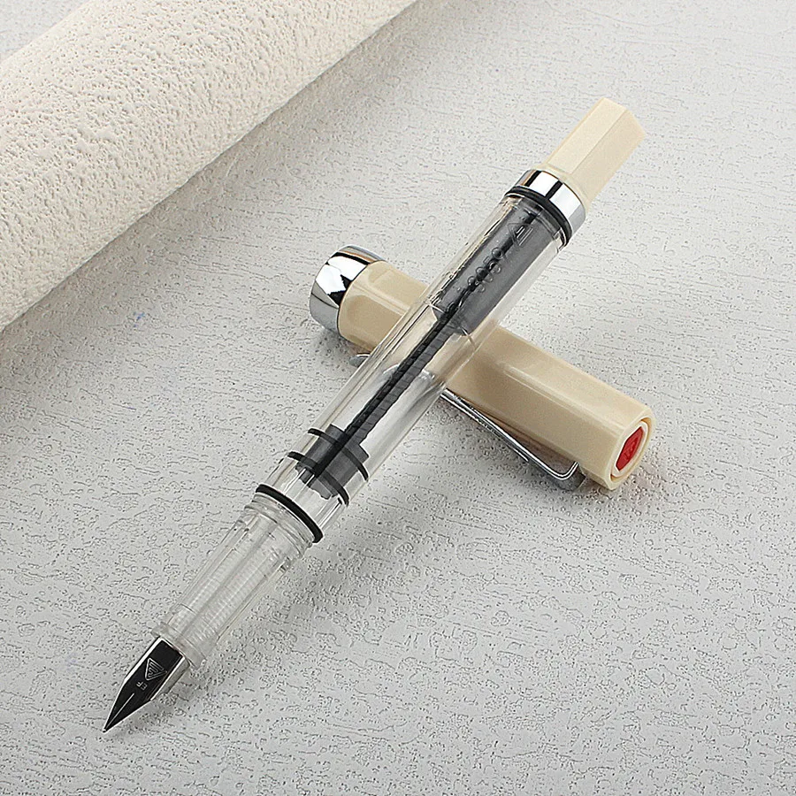 High Quality 698 Transparent Piston Fountain Pen Demonstrator Ink Pen