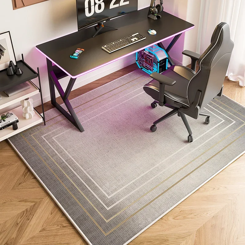 VIKAMA Gaming Room Minimalist Striped Rug—Durable and Stain-Resistant for Offices, Living Rooms, and Sofas—Home Decor