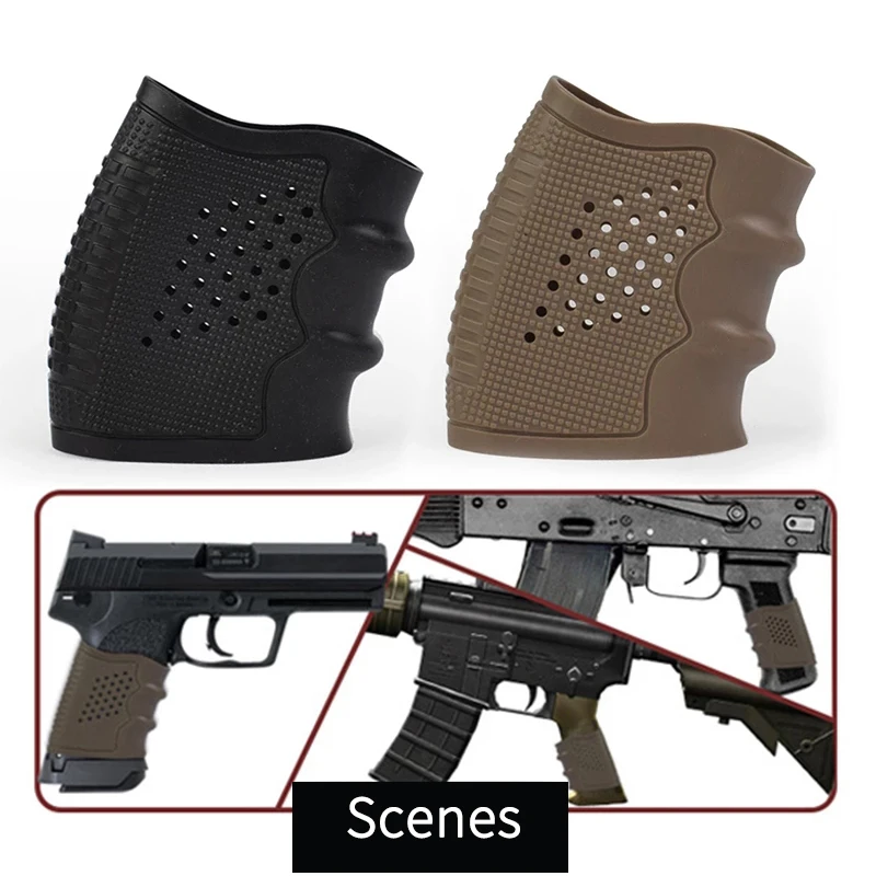 

Tactical Holster Grip Rubber Glock19 Soft Sleeve Anti-slip Gun Pistol Glove Non-slip Protect Cover Airsoft Hunting For AR15 M4