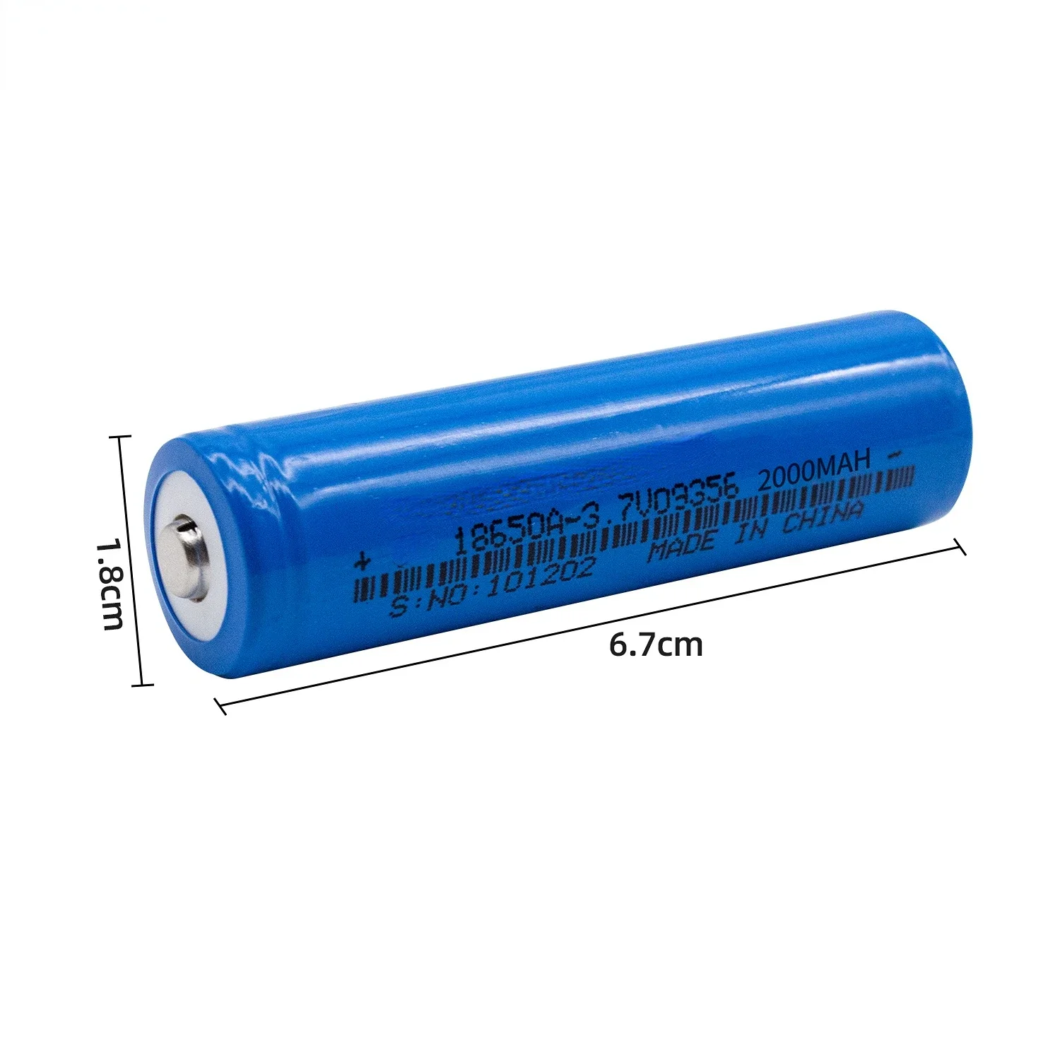 Rechargeable Batteries High capacity 3.7V 18650 battery 2000mAh  Li-lion  18650 lithium battery