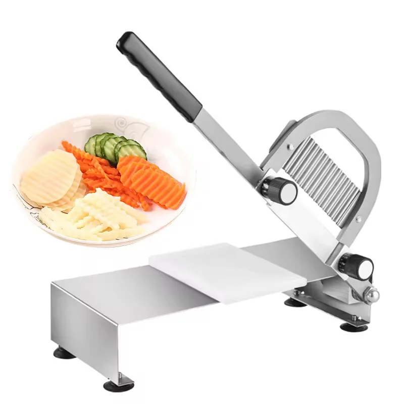 Commercial Handheld Multi-functional Wolf Tooth Potato Slicer  Wave Knife Potato Slicer Manual Wave Cutter Slitting Machine