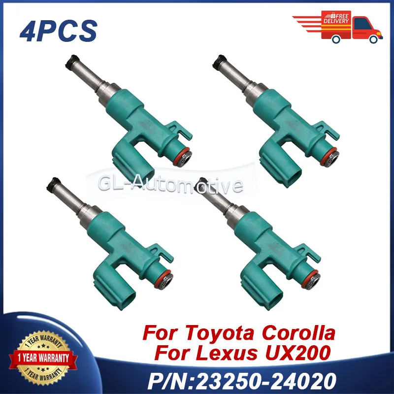 

4PCS 23250-24020 Fuel Injectors For Lexus UX200 Toyota Corolla 2019-2020 2.0L