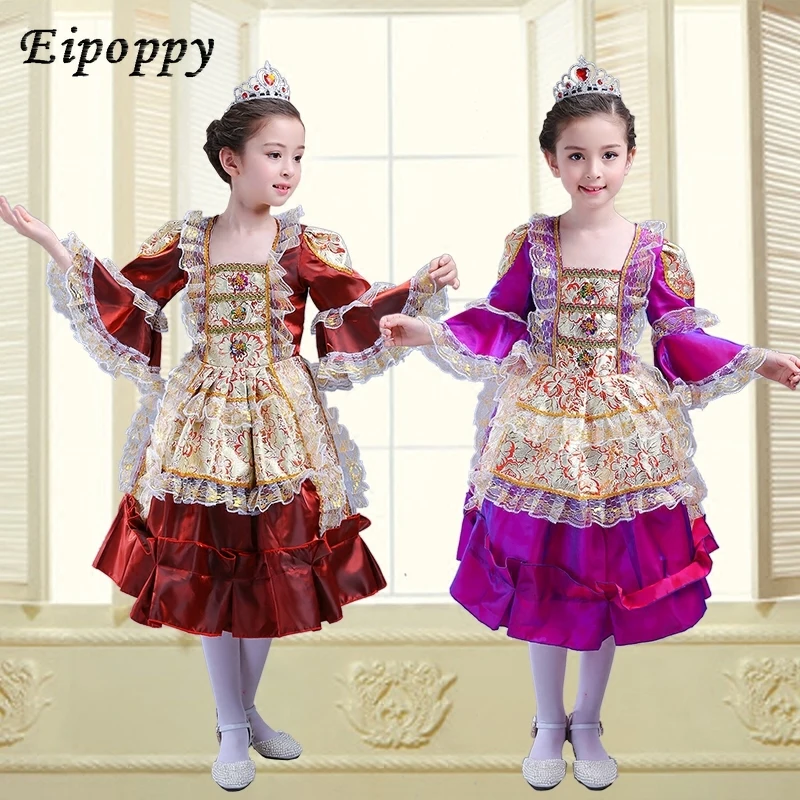 Costume de Palais Européen pour Enfants, Robe de Princesse, Spectacle de Prince, Costume de Scène Russe et Russe