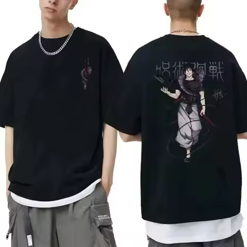Japanese Anime Jujutsu Kaisen Fushiguro Toji Graphic T-shirt Men Women Fashion Loose T Shirts Fashion Cotton Tee Shirt Y2k Top