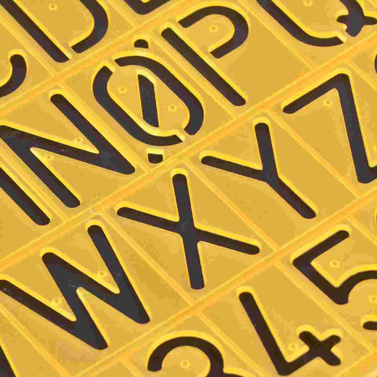 Imagem -06 - Stencils de Letras Alfabéticas para Crianças Sinais de Letras Ocas Letras e Números Réguas de Pintura Pcs