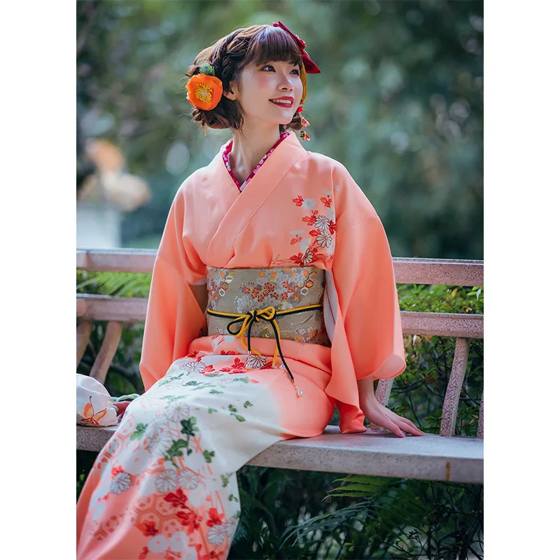 

Kimonos Woman Japanese Kimono Cardigan Cosplay Shirt Blouse Japanese Yukata Female Beach Kimono Photography Clothes