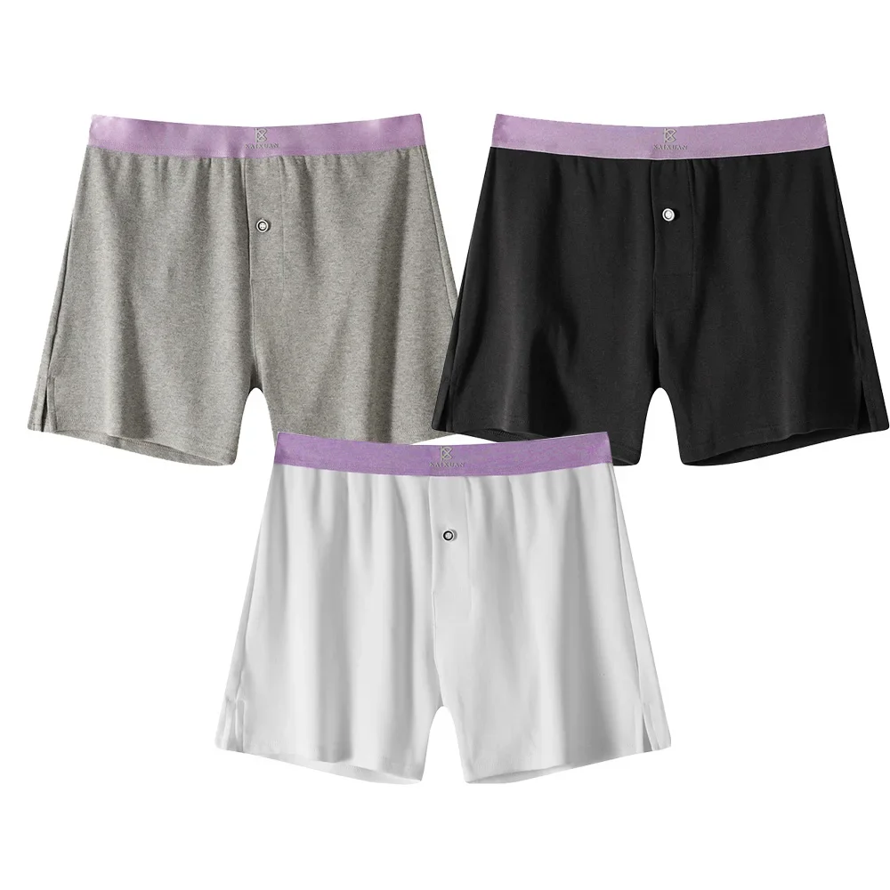 Herren-Unterwäsche aus reiner Baumwolle mit bequemer Passform, solide Aro-Shorts, 1/3/5-Pack-Optionen verfügbar