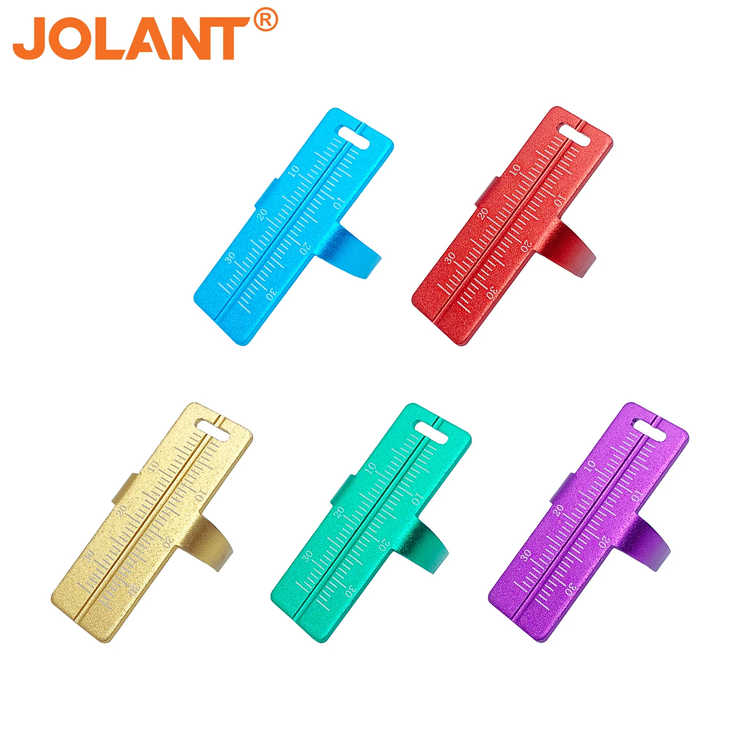 

JOLANT Dental Rulers Aluminium Dentist Endo Finger Ruler Measure Scale Endodontic Dental Measuring Aluminium Endo Ruler