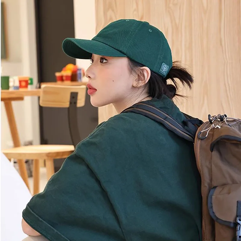 Soft Cotton Baseball Cap（54-60cm） Men Women Structured Adjustable Plain Blank Casual Green Color Ball Hats