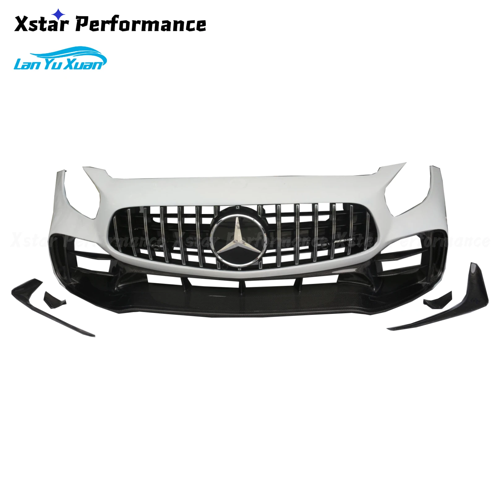 

GTR Pro Style Half Carbon Fiber Front Bumper For Mercedes Benz Amg GT GTC GTS GTR Body Kit