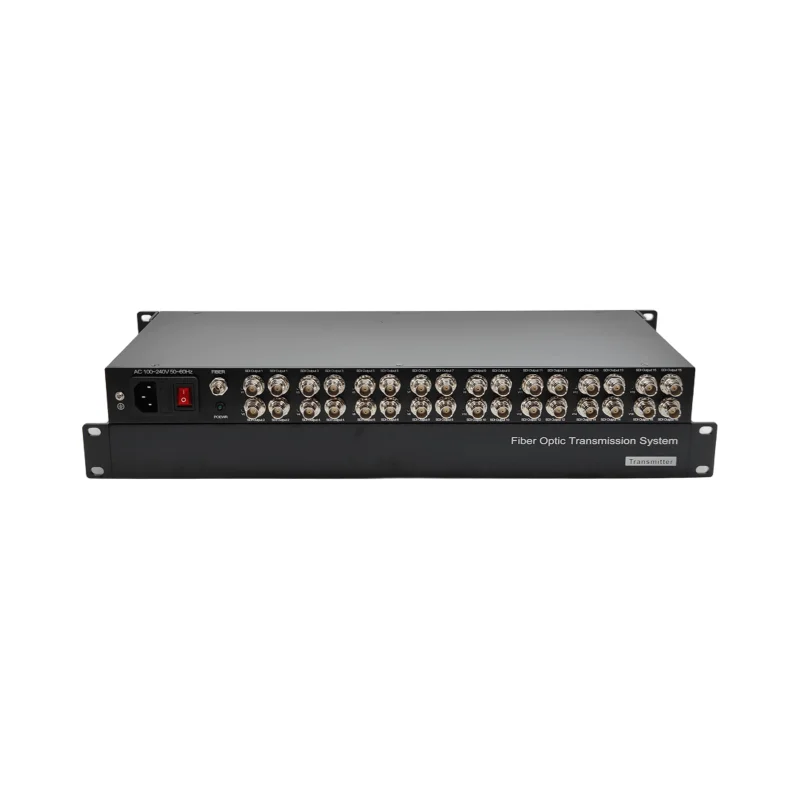 

8CH 16CH 12G SDI Video Fiber Optic Converter with Loopout LC Connector 1U Rack Chassis