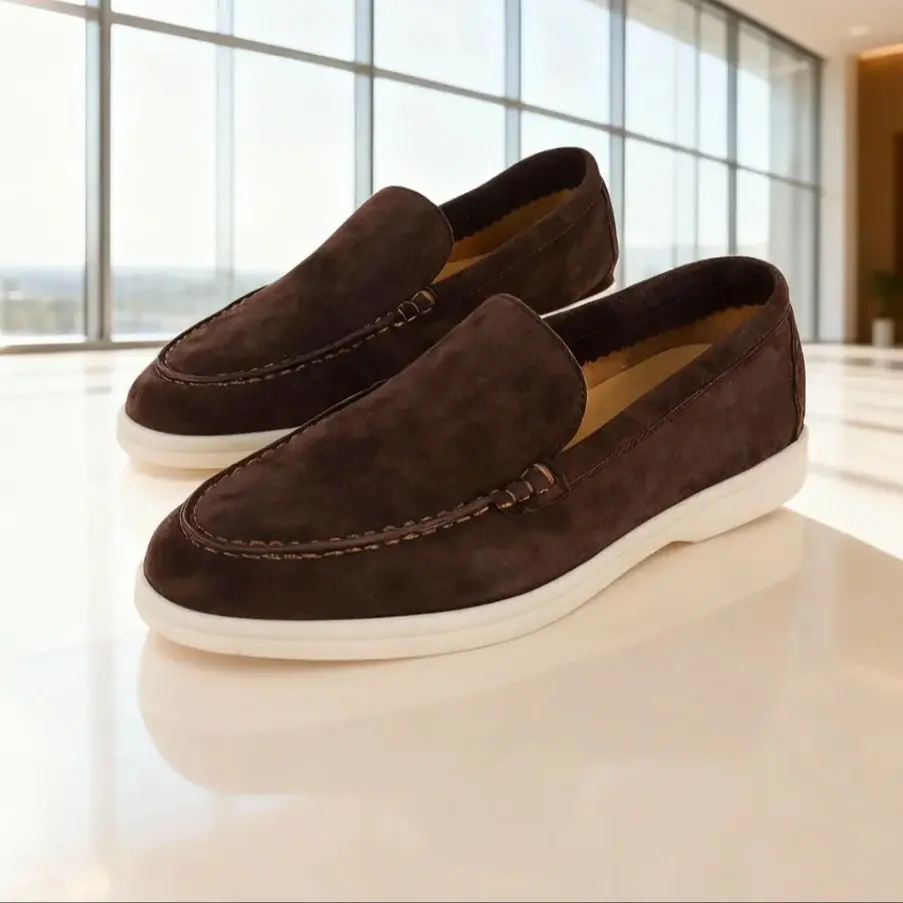 Klassieke Retro Vrijetijdsschoenen Voor Dames, Luxe Echt Leer, Hoogwaardige Loafers, Buitenschoenen, Luie Schoenen - afbeelding 2