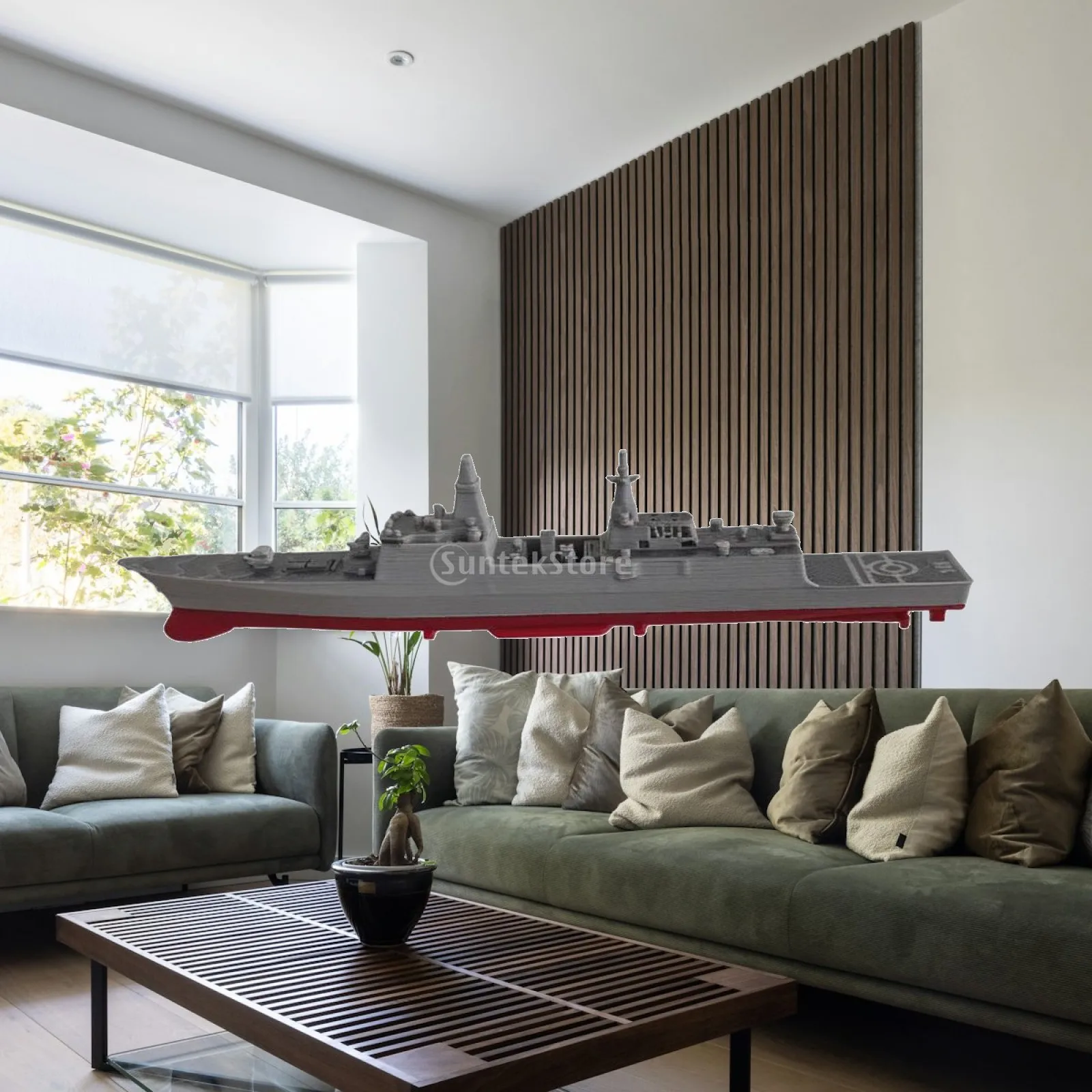Type 055 Destroyer Model Naval Ship Replica 1 1500 Scale for Office Shelf Decor PLA Material Display Piece