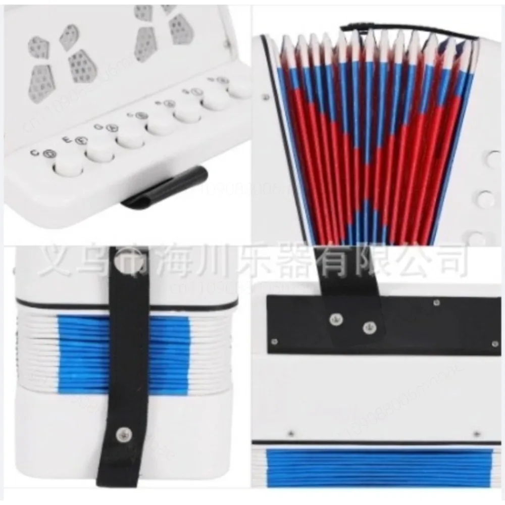 Mini 7-key 2-bass accordion ABS material, suitable for beginners, Christmas gift