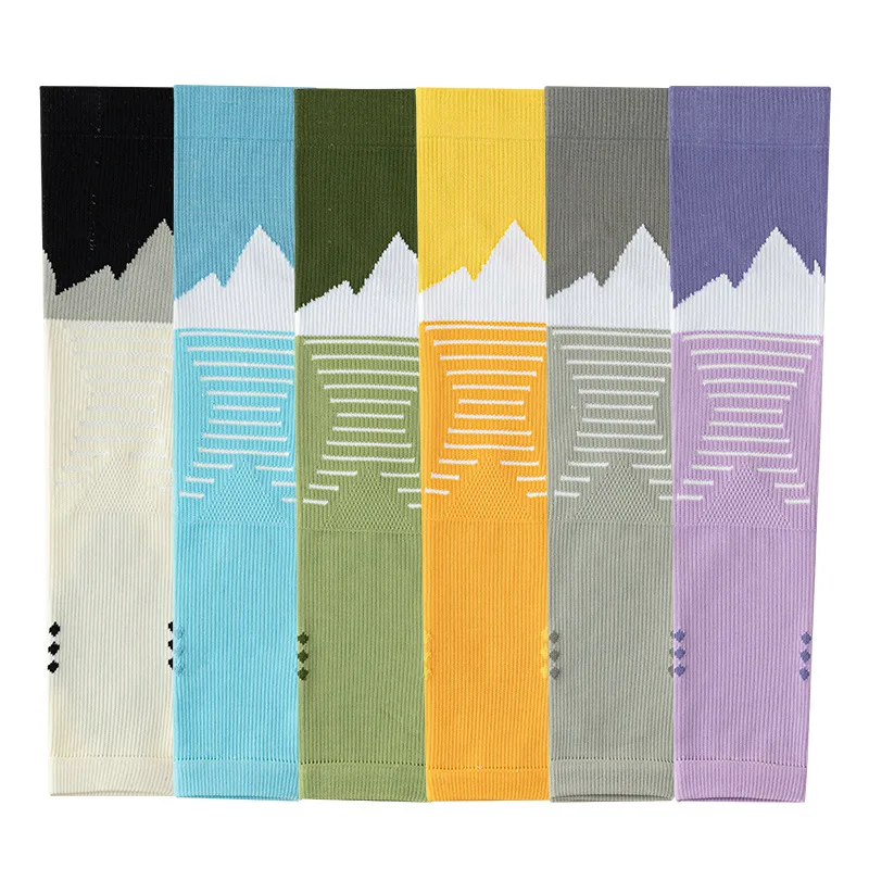 膝パッド夏薄型女性ランニングスポーツ夏フィットネスハイキング縄跳び脚保護ノンスリップヨガソックス