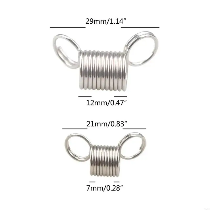 N5KE 10 PCS Creative Bead Line End Stainless Steel Stop Stop Spring Crimp Ends Ends