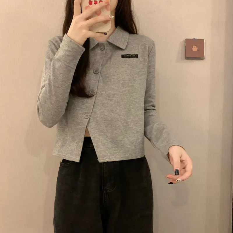 

Regular Fit Asymmetrical Polo T Shirt Women's Slimming Long Sleeve Hoodie with Diagonal Closure All Season Casualwear​