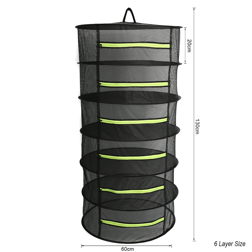 

1pc Garden Plants Hanging Drying Net Mesh Storage Organizer Collapsible Rack for Herbs Flowers Vegetables Air Indoors
