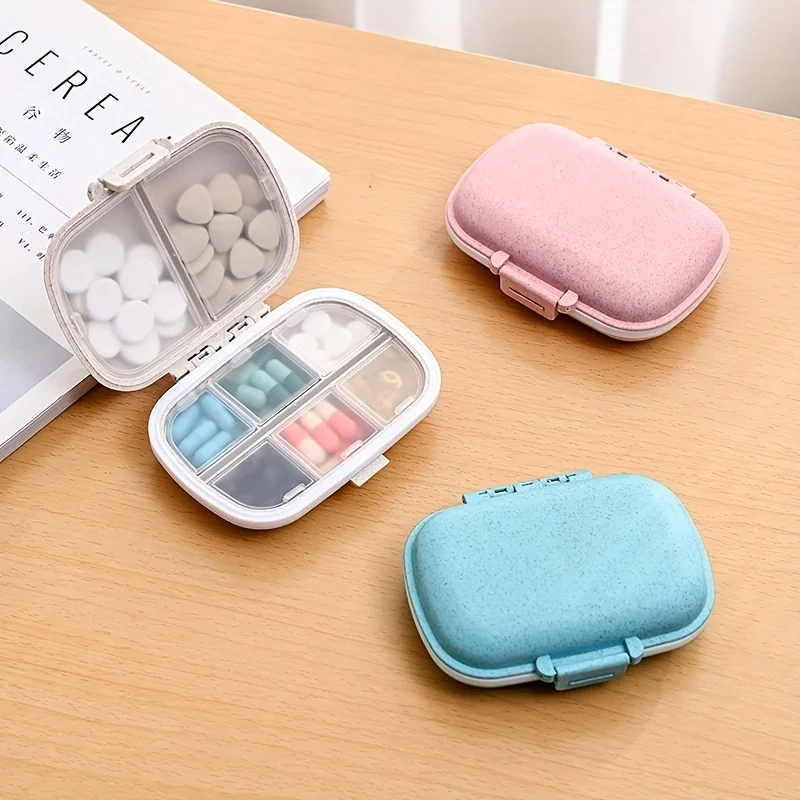 

Moisture-Proof Pill Box with 8 Compartments for Travel and Daily Use