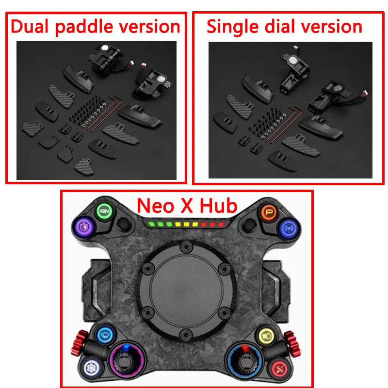 

For SIMAGIC Neo X Simulation Racing Multi functional HUB Steering Wheel Paddle Shift Simulator Racing Game