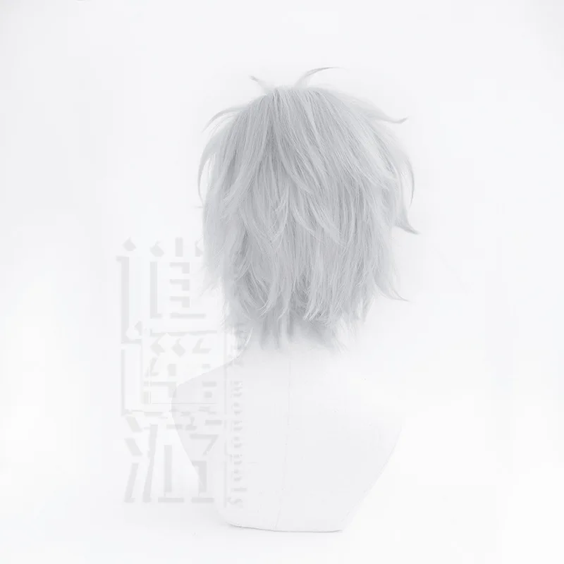 Hochwertige eva nagisa kaworu cosplay perücke 30cm silbergrau hitze beständiges synthetisches haar halloween party anime cos perücken perücken kappe