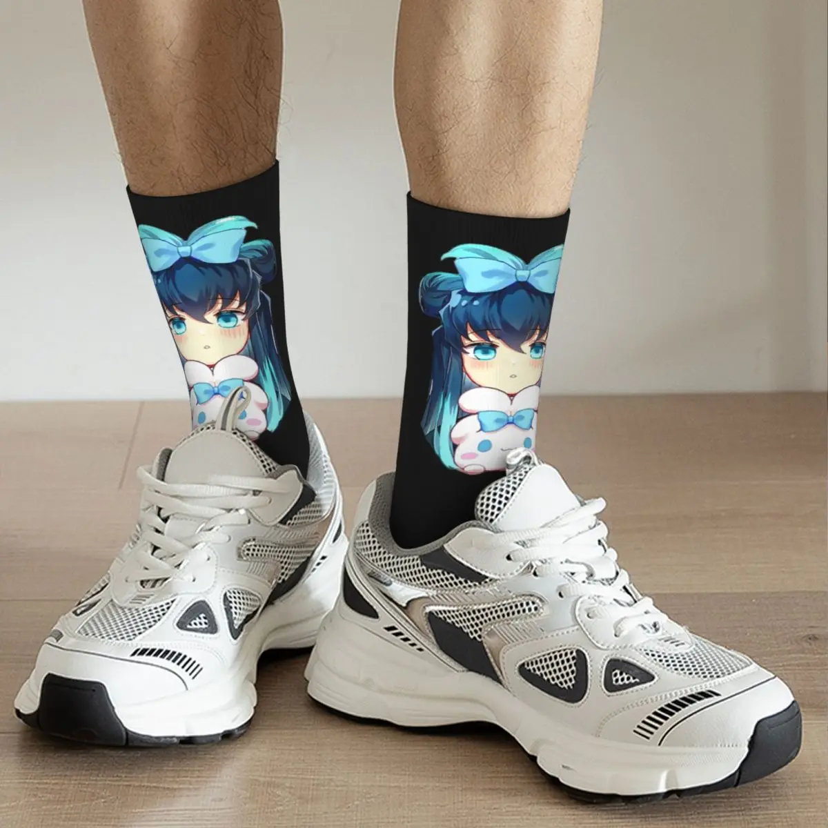 かわいい時崎無一郎靴下原宿高品質ストッキングオールシーズンロングソックスアクセサリー男性用女性用クリスマスギフト