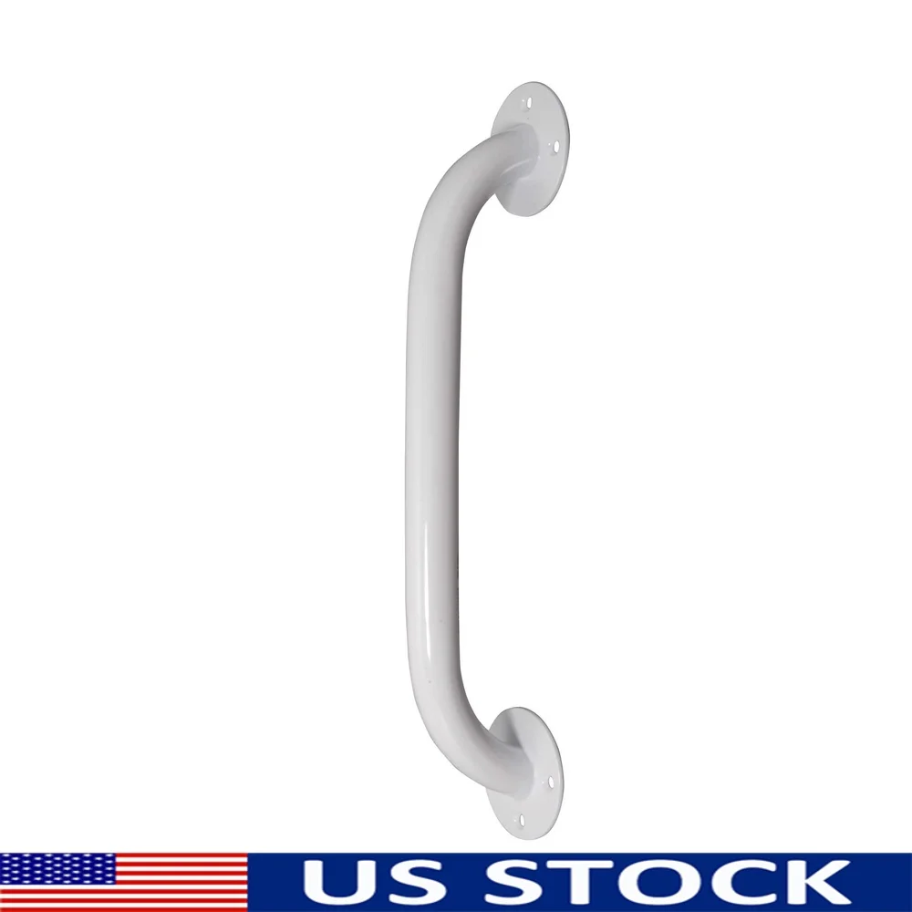 

Durable Powder Coated Grab Bar Bathroom Safety Easy Installation Steel Handrail Mounts Vertically Horizontally Enhances