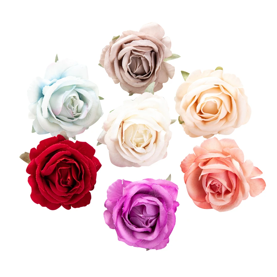 Künstliche Blumen Flanell Rosen Home Room Decorati Festival Scrapbooking Handwerk Kranz Hochzeit Braut Zubehör Ausverkauf Diy – Detail 6