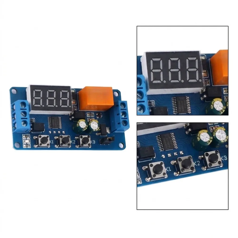 YYC 7 Delay Module for DC For 3V-7V Input Adjustable 0.For 1s-999min Timer 1 Channel Four Modes Memory Function