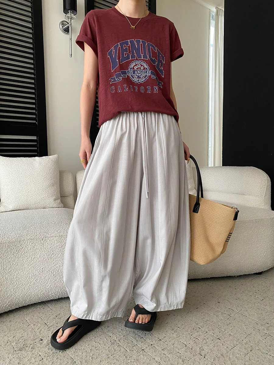 Sommerliches Damen-T-Shirt im lässigen amerikanischen Retro-Vintage-Stil mit Buchstaben-Print, Rundhalsausschnitt und kurzen Ärmeln – Detail 6