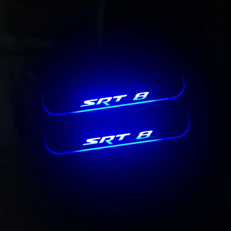 LED سيارة دواسة ضوء لكرايسلر 300C SRT8 2005-2018 مسار ترحيب جرجر أضواء الباب تتحرك خطوة LampsLogo مخصص