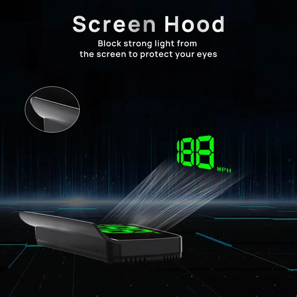 Bild 5: K1 HUD Head-up Display Auto GPS Digital Tacho Universal Geschwindigkeit Windschutzscheibe Projektor Plug & Play Auto Elektronische Geräte