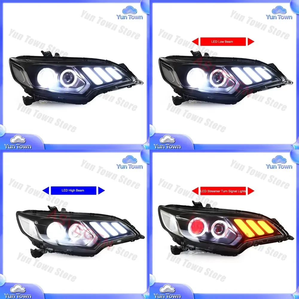 LED Headlights for 2014 2015 2016 2017 2018 2019 2020 2021 2022 2023 2024 FIT JAZZ GK5 for Car Headlight Assembly RHD LHD