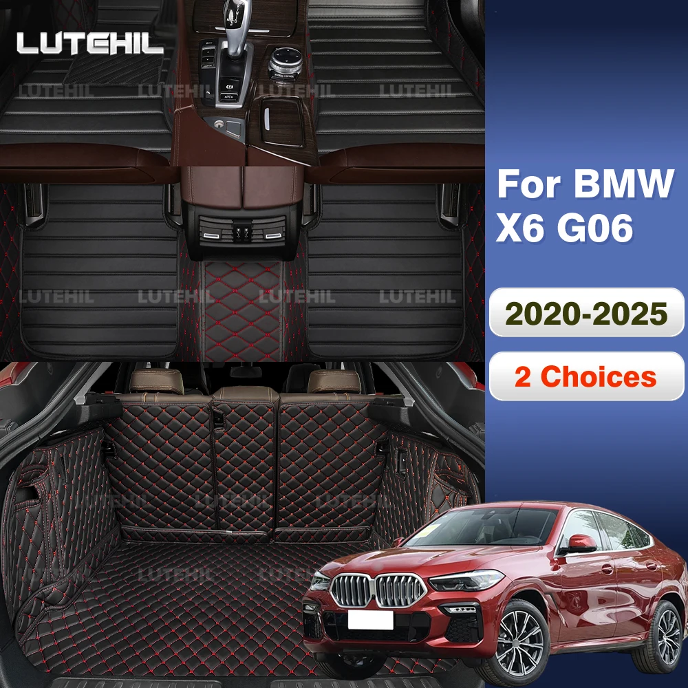 Car Floor Mats For BMW X6 G06 2020-2025 24 23 22 21 Trunk mat Cargo Liner Protection Carpet Custom Floor Liners Accessories