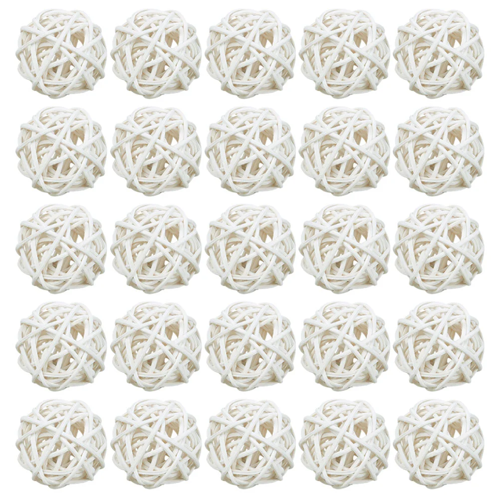 25 Pcs Aromatherapy Accessories Diffuser Balls Vase Fillers Wicker Rattan for Crafts Table Decor Centerpiece Decoration