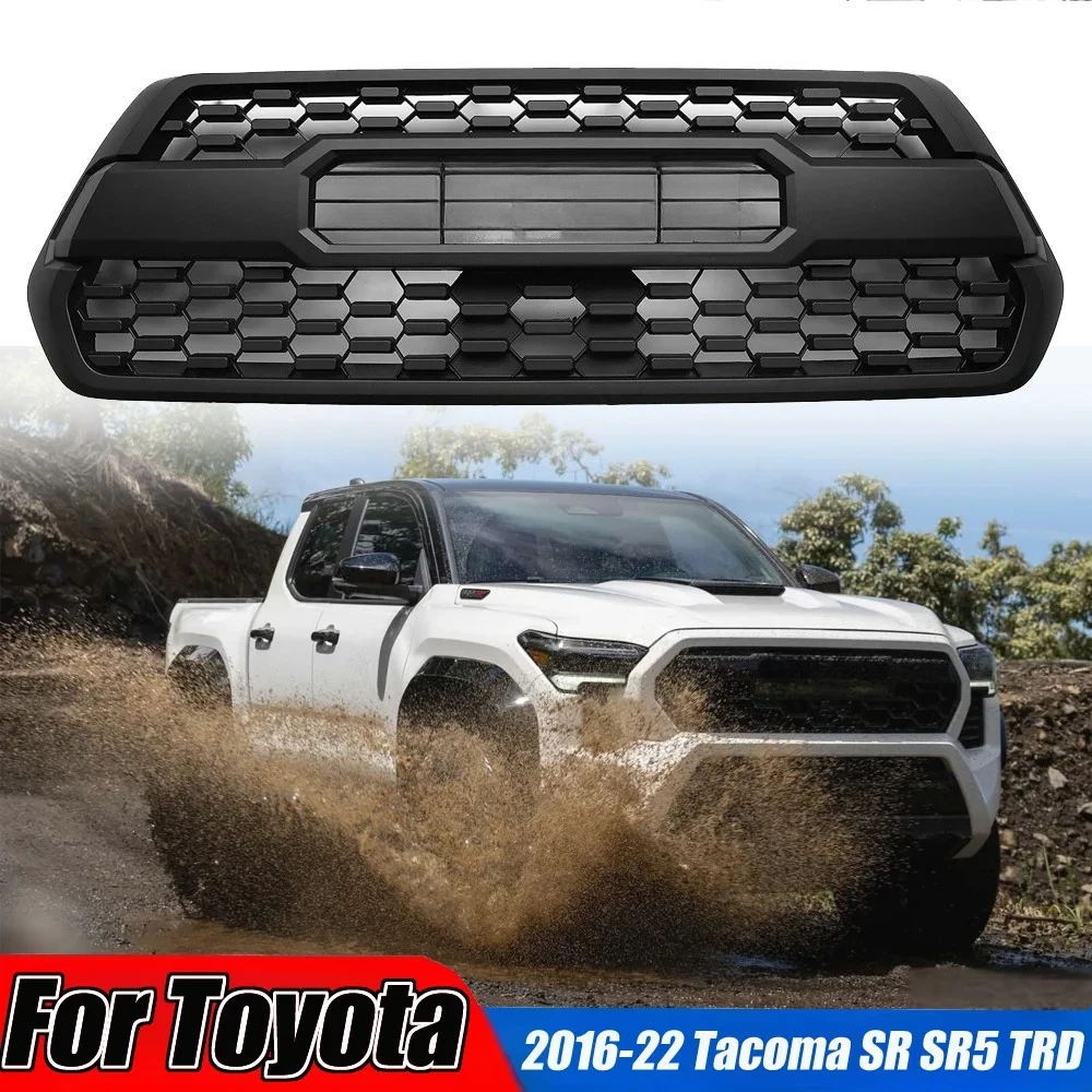 Auto Front air intake grille For Toyota 2016-2022 Tacoma SR SR5 TRD Front Bumper Grille Hood Grill Mat Car Refit Accessories